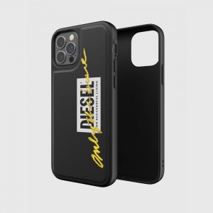 DIESEL Embroidery Case for iPhone 12 / 12 Pro (Black / White)