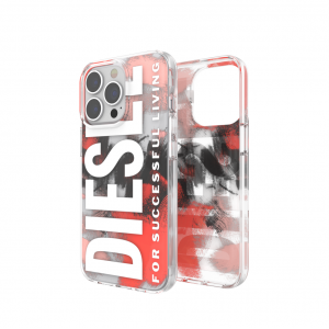 Diesel Clear Case AOP Military Brush FW21 for iPhone 13 Pro Max