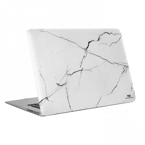 White Diamonds Protective Marble Cover for Macbook Air 13" (2018) - White Marble