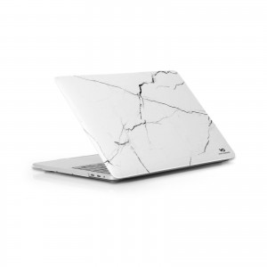 White Diamonds Protective Marble Cover for Macbook Pro 13" (2018) - White Marble